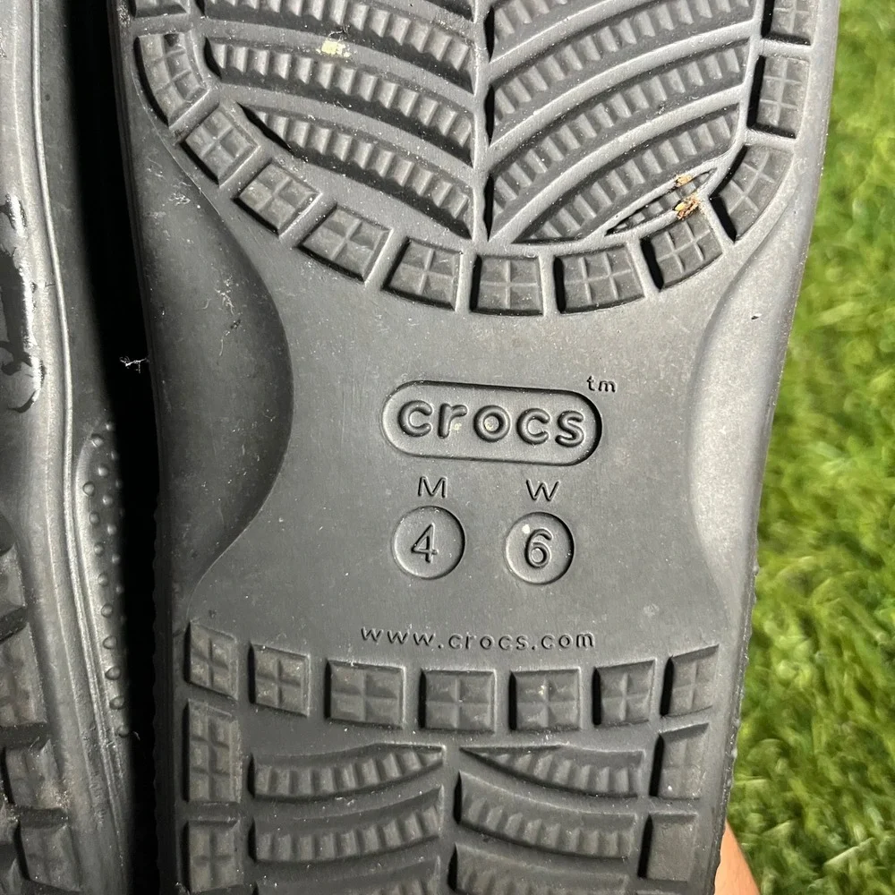 Crocs Classic Slides Kids Size 4 Rainbow Solarized Black Sandals
